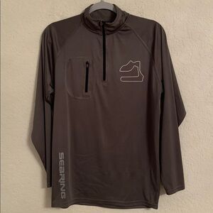 Dunbrooke Charcoal Pullover 1/4 Zip Long Sleeve Size M